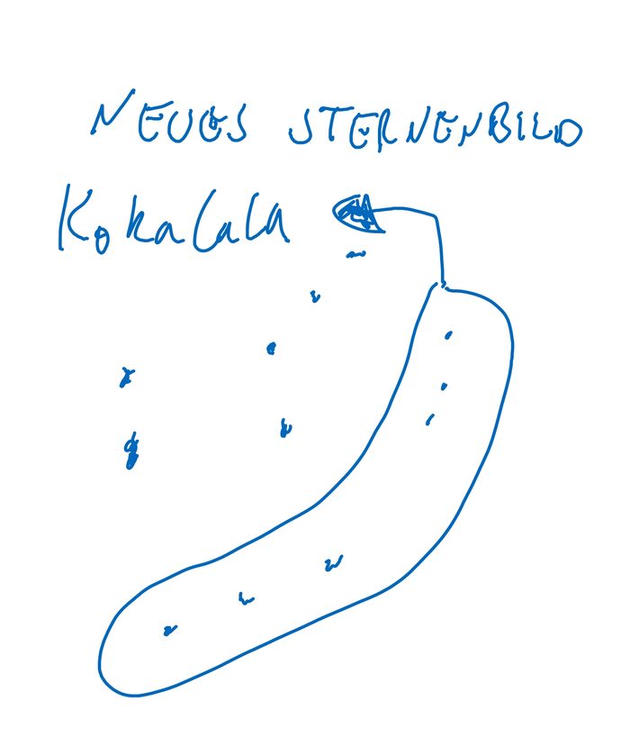 Skizze zur Idee: Neues Sternenbild KOKOCACA