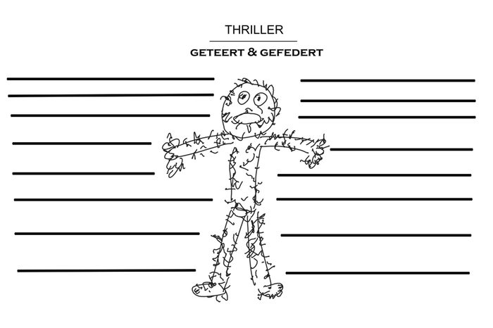 Skizze zur Idee: High Tech Thriller Skript: Geteert & Gefedert
